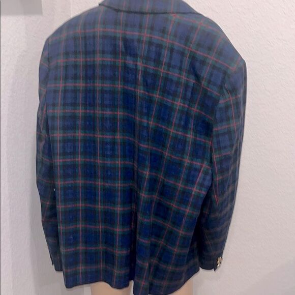 Vintage Pendleton wool Plaid Blazer with Gold Buttons - Picture 6 of 6